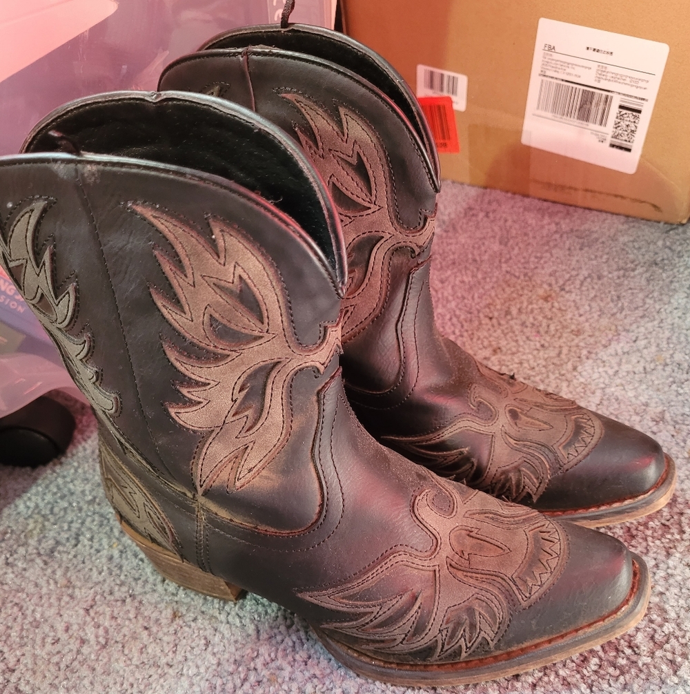 Roper Women's Black Leather Boots